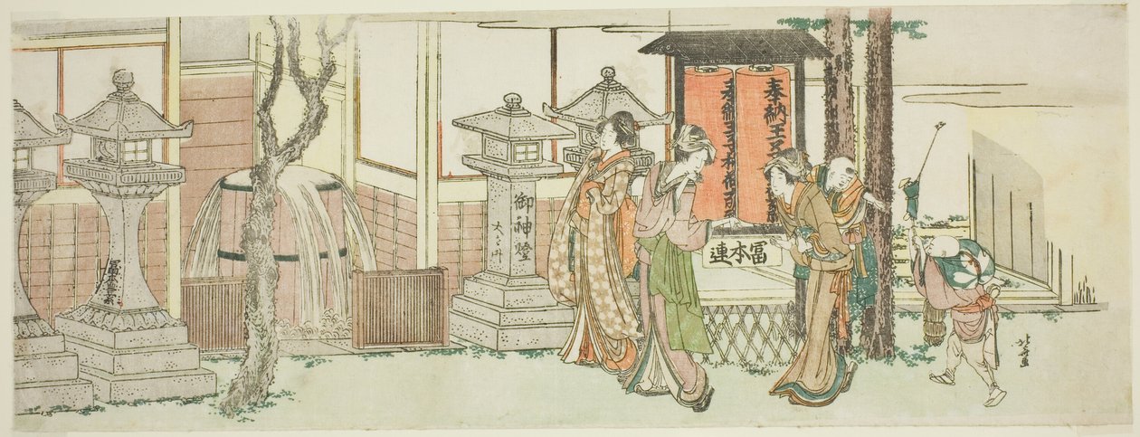 Vierailu Oji Inarin pyhäkössä tekijältä Katsushika Hokusai