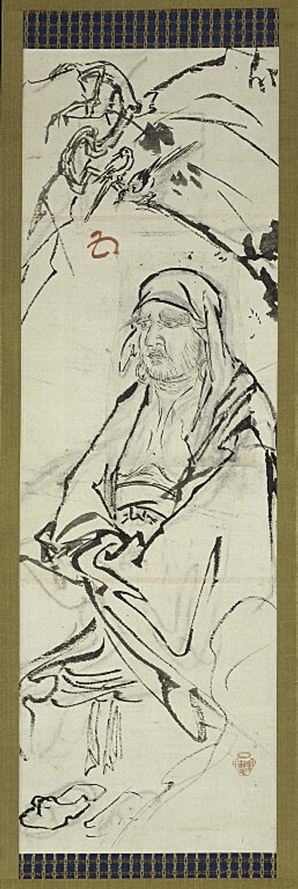 Daruma (Bodhidharma), yksi kuudesta luonnoksesta. tekijältä Kawanabe Kyosai