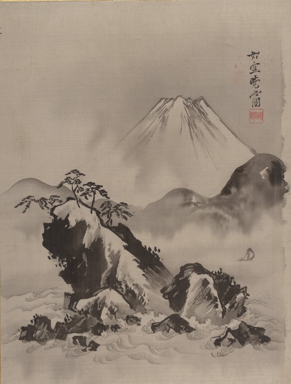 Fuji-vuori, n. 1887. tekijältä Kawanabe Kyosai