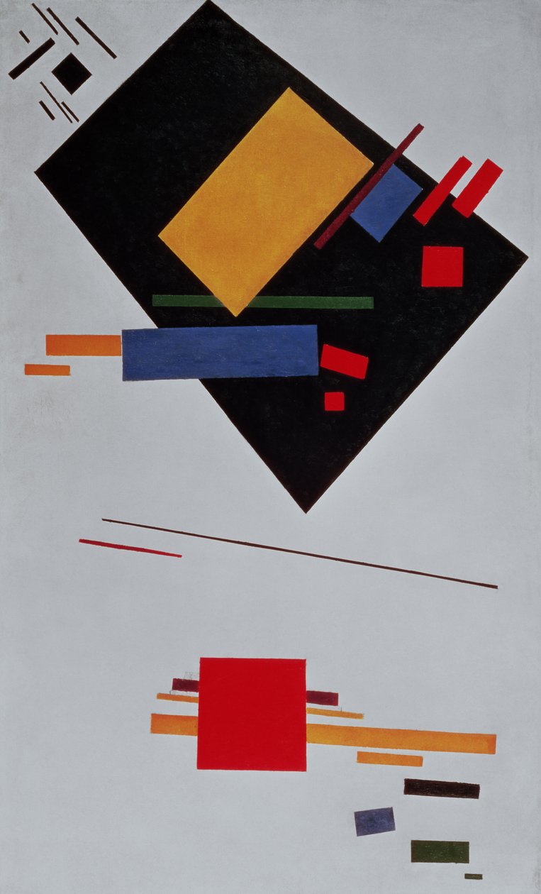 Suprematistinen kokoonpano, 1915 tekijältä Kazimir Severinovich Malevich