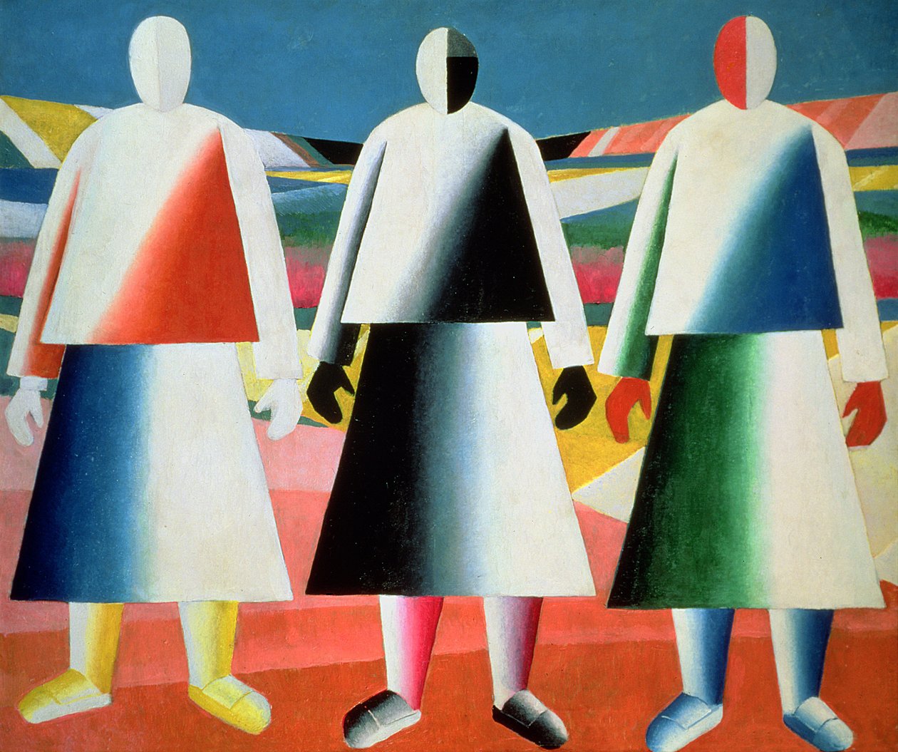 Nuoret tytöt pellolla, 1928-32 tekijältä Kazimir Severinovich Malevich