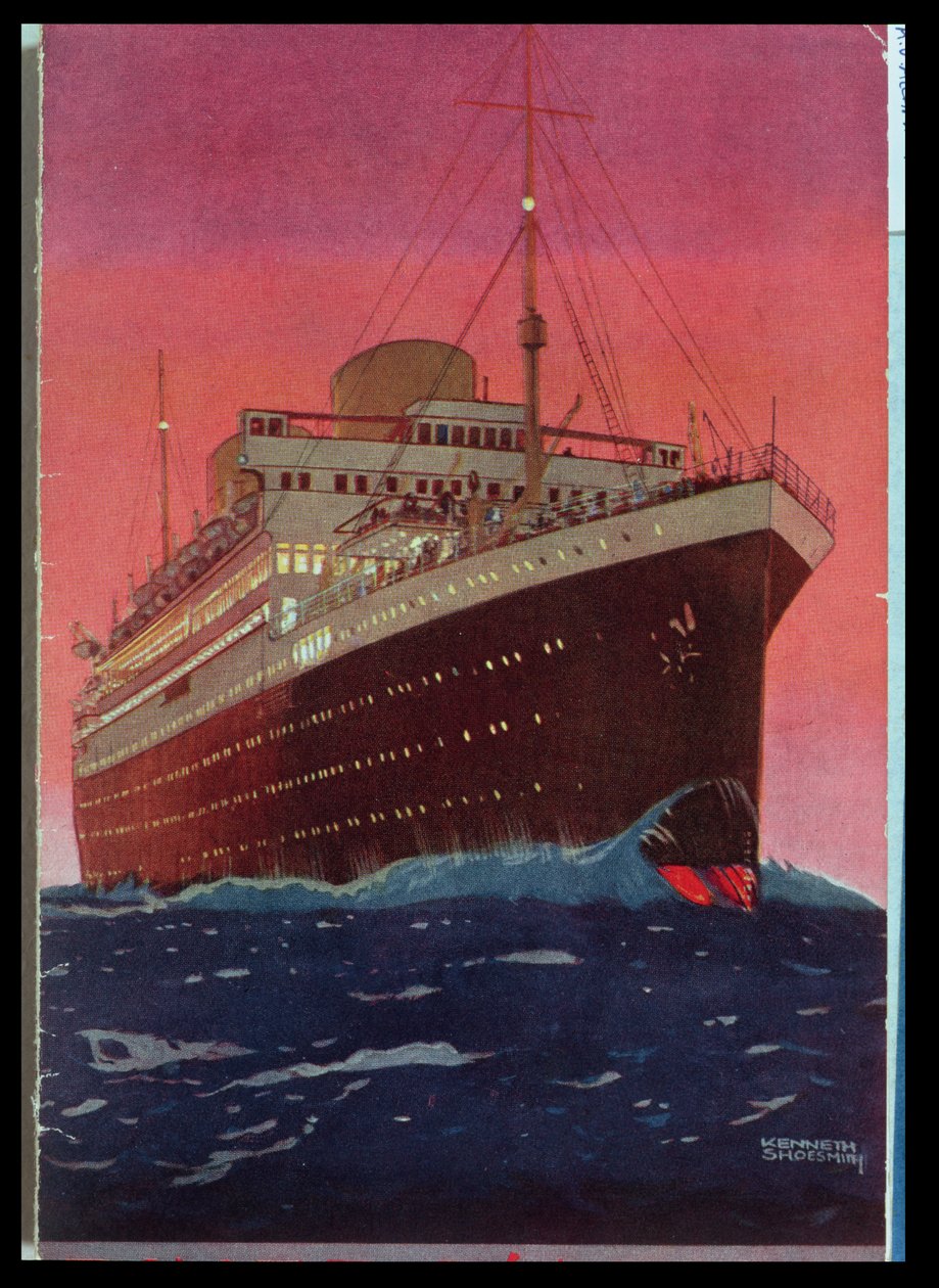 Linja-auto M.V. Alcantara merellä, 1928 tekijältä Kenneth Shoesmith