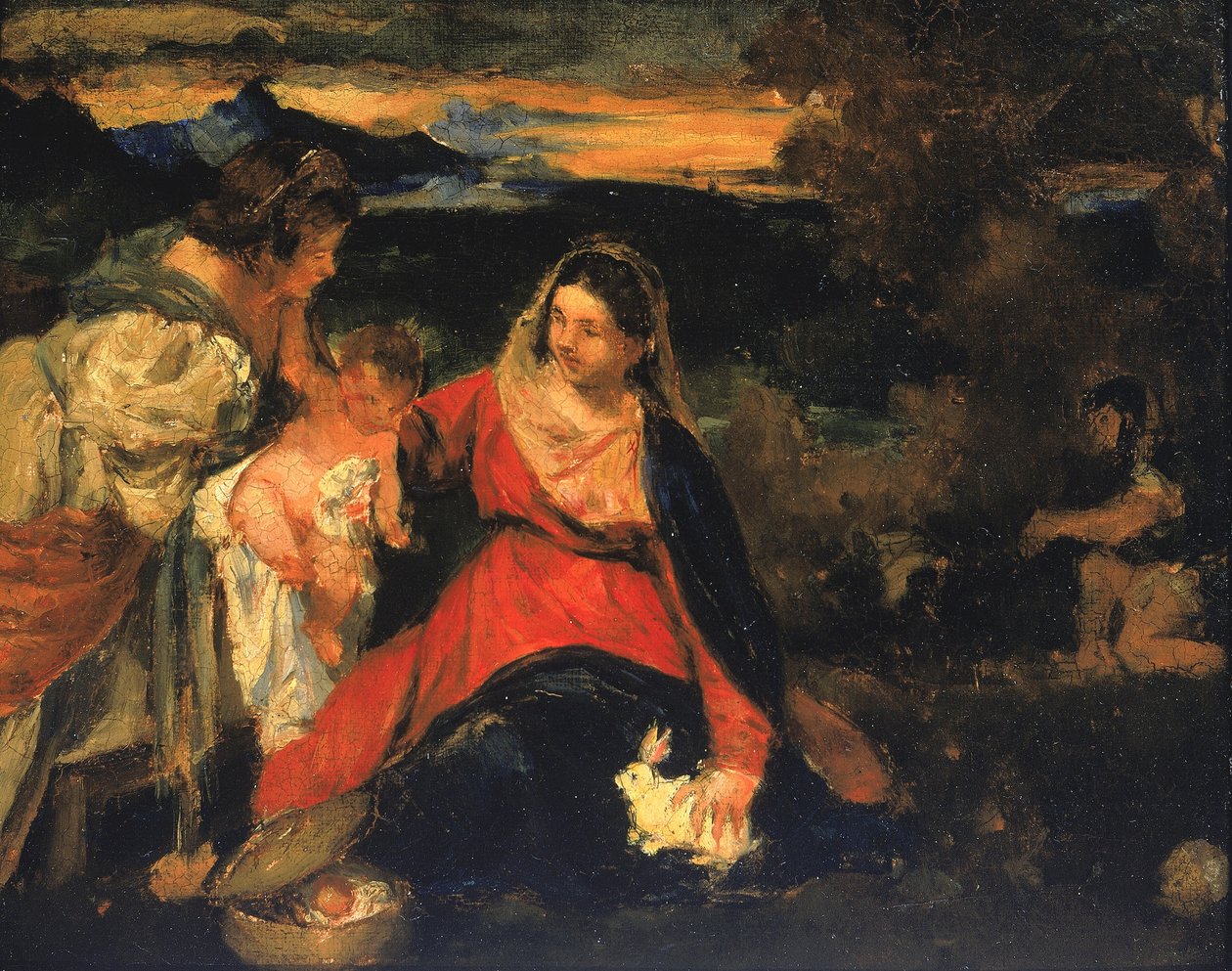 Tizianuksen "Kanin Madonna" -teoksen jälkeen. tekijältä Kenyon Cox