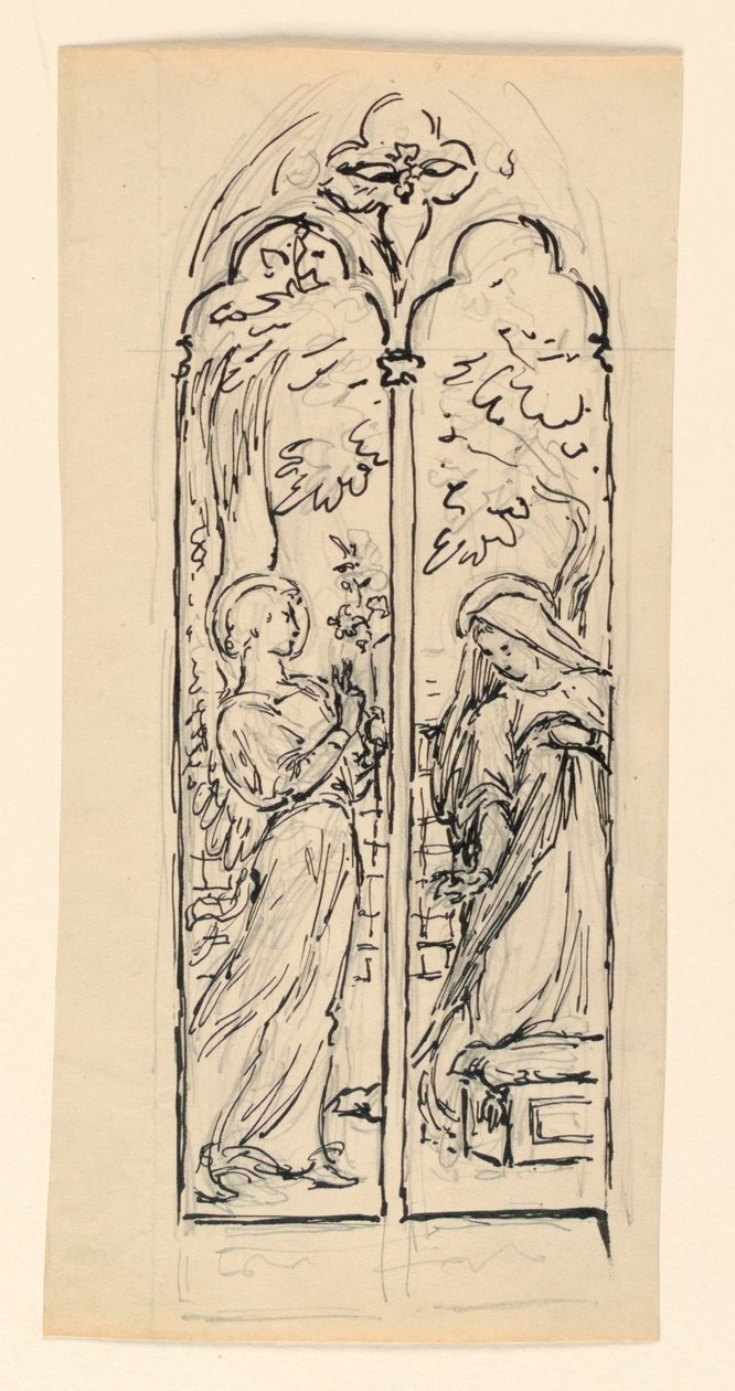 Tutkimus "The Annunciation" tekijältä Kenyon Cox
