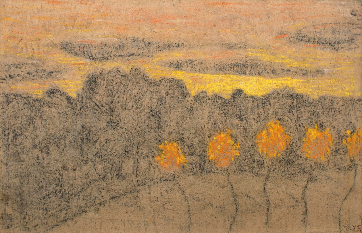 Maisema keltaisilla puilla, 1893-1895. tekijältä Ker Xavier Roussel
