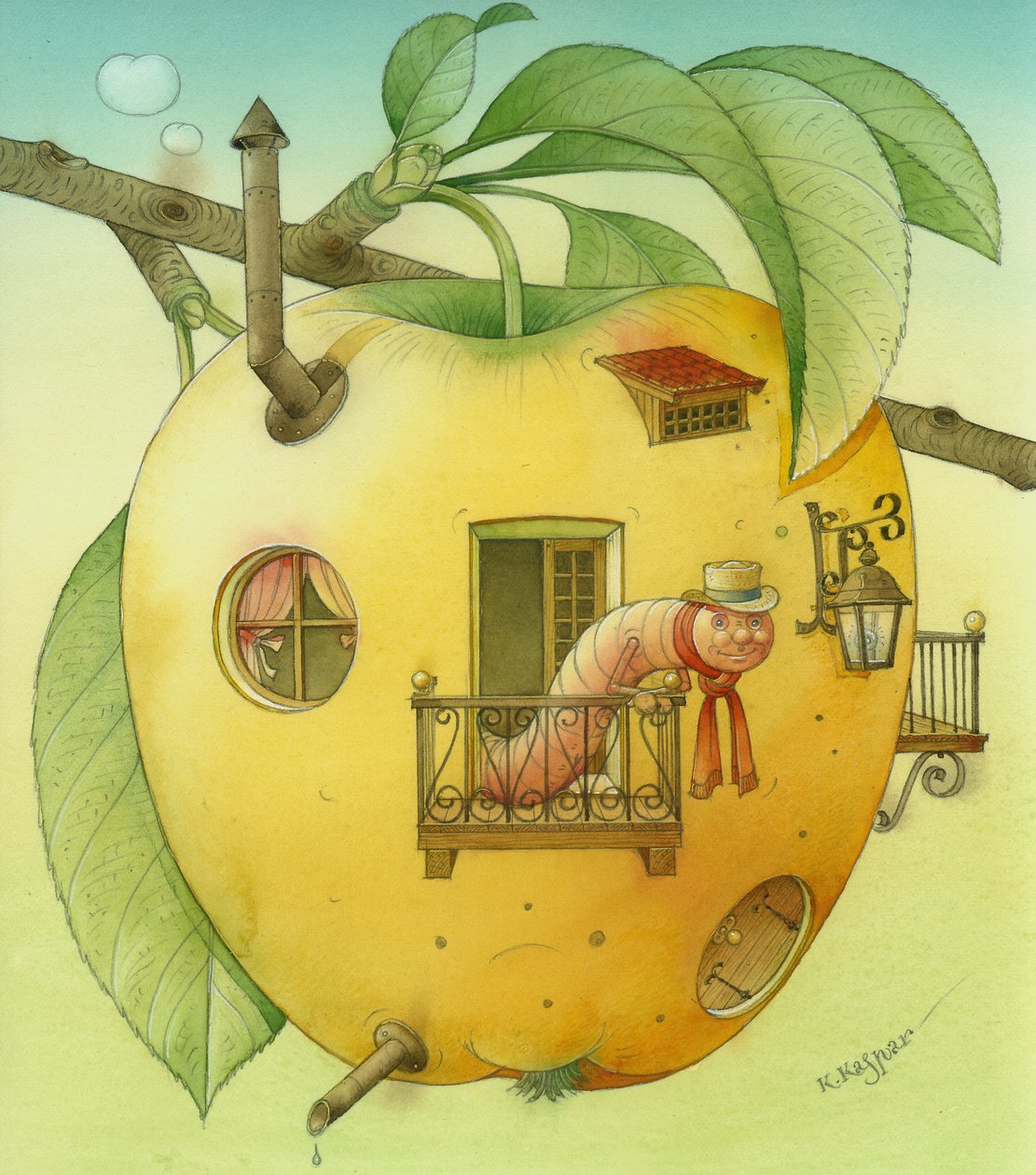 Uusi talo, 2006 (wc paperilla) tekijältä Kestutis Kasparavicius
