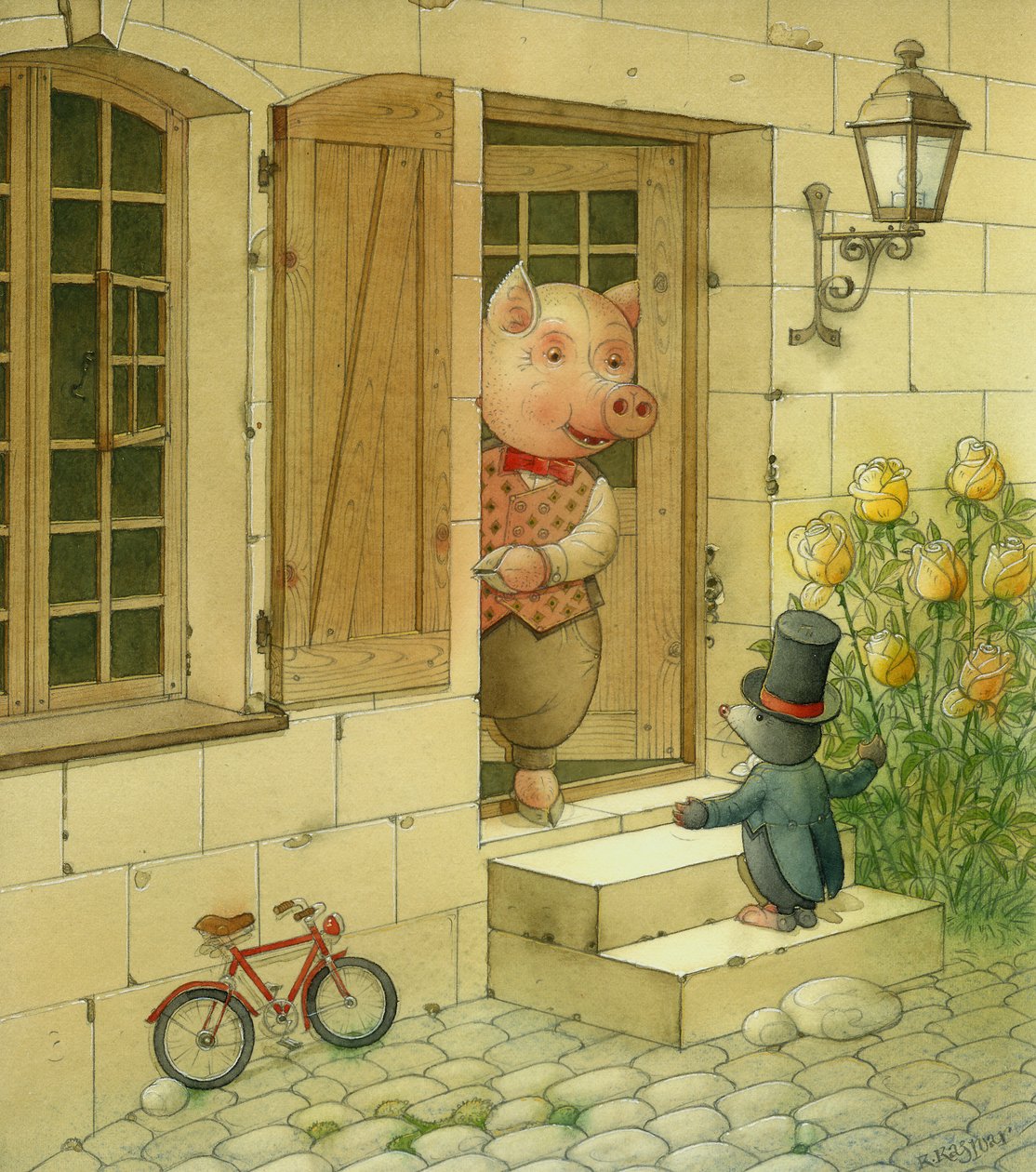 Pig Singer, 2006 (wc paperilla) tekijältä Kestutis Kasparavicius