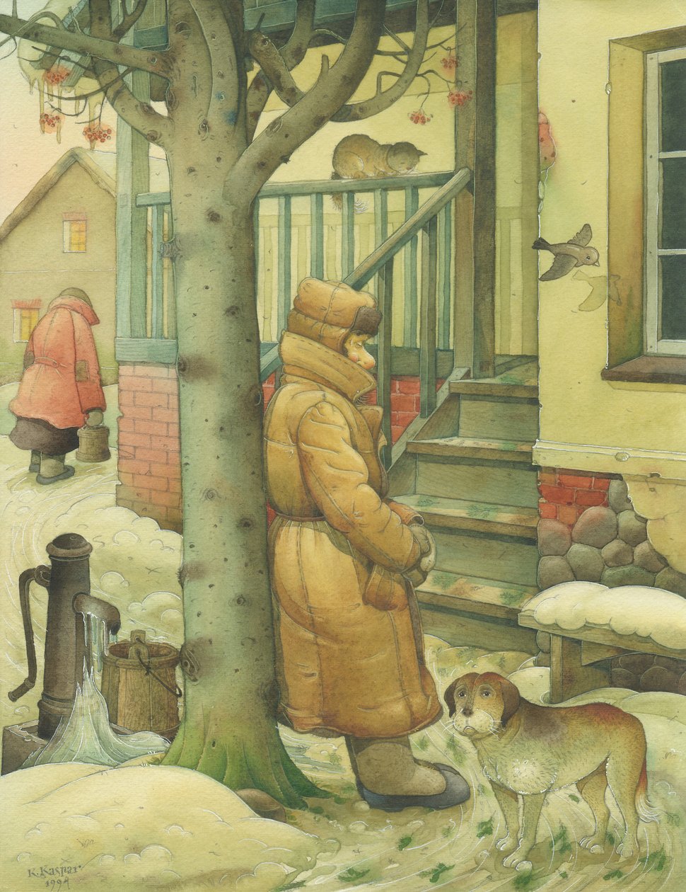 Venäjän kohtaus 03, 1994 (wc paperilla) tekijältä Kestutis Kasparavicius