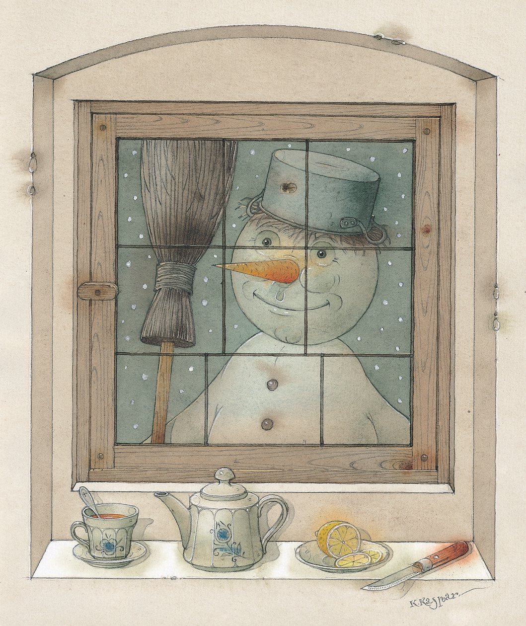 Lumiukko, 2003 (wc paperilla) tekijältä Kestutis Kasparavicius