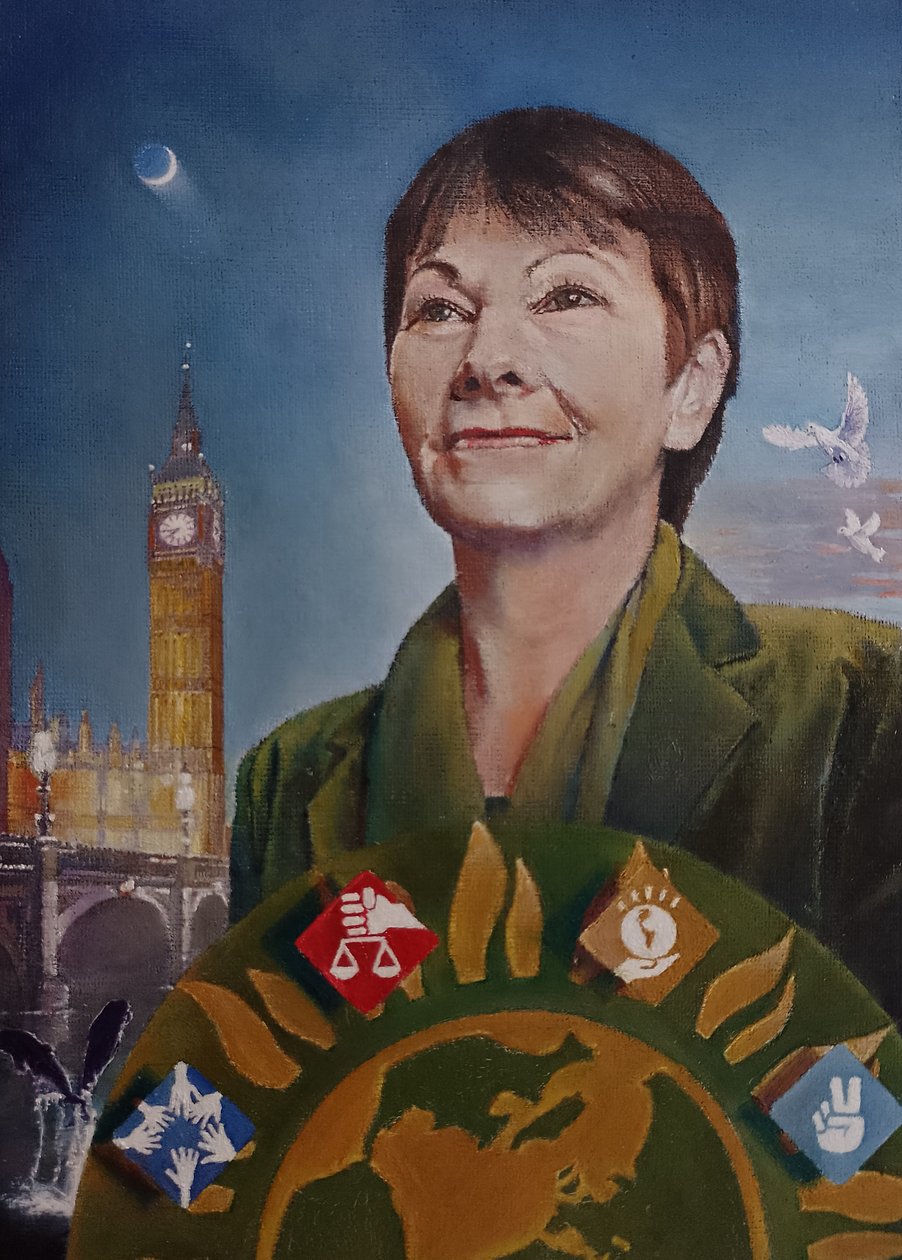 Caroline At Westminster (Green Party), 2022 (maalaus) tekijältä Kevin Parrish