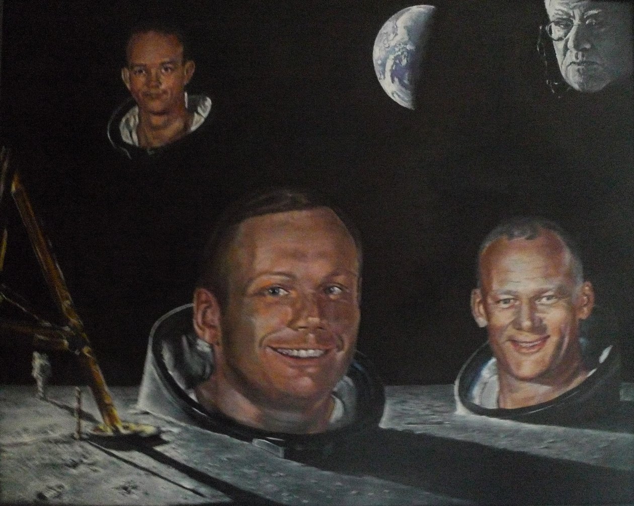 Monuments On The Moon (maalaus) tekijältä Kevin Parrish
