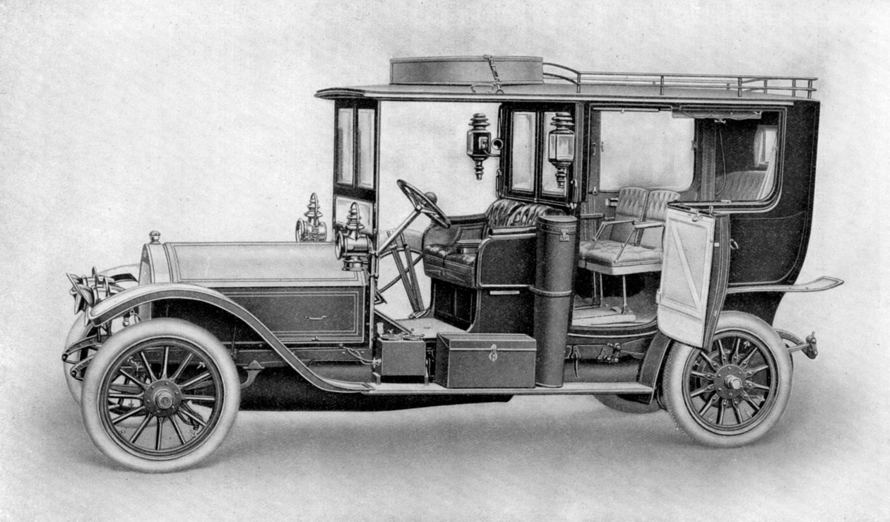 Piirustus autosta, 1911-1912. tekijältä Kilmsch and Co.