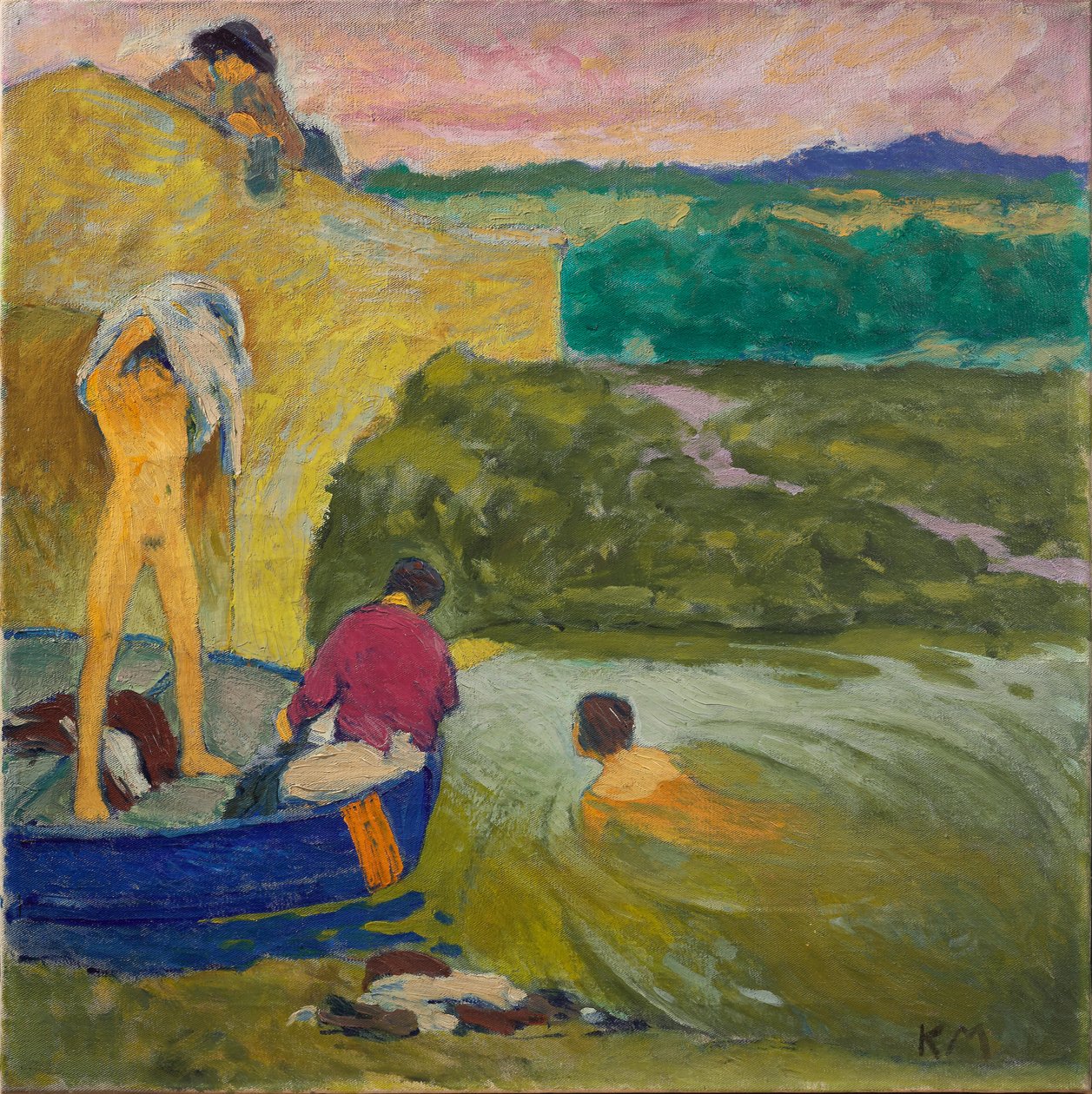 Uimarit, c. 1911. tekijältä Koloman Moser