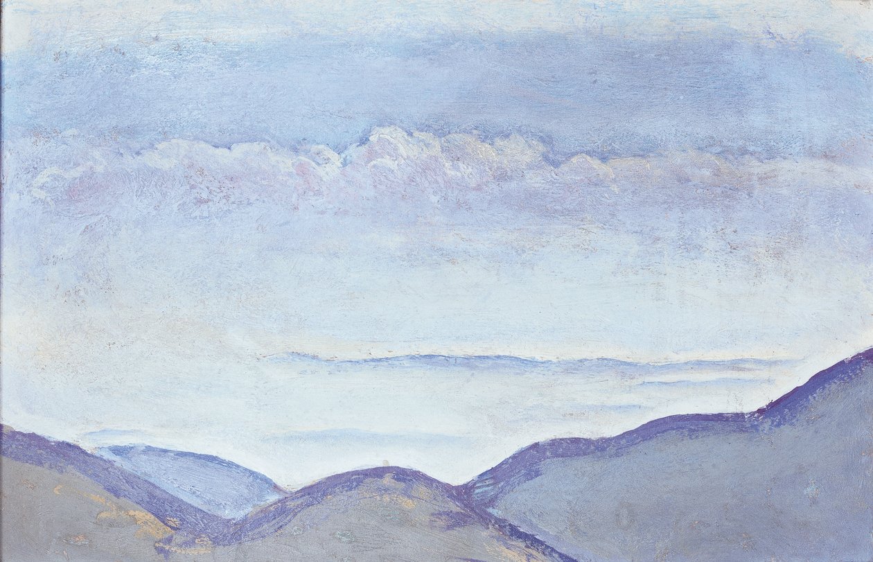 Berge - Vuoret ... (öljy kartongille) tekijältä Koloman Moser