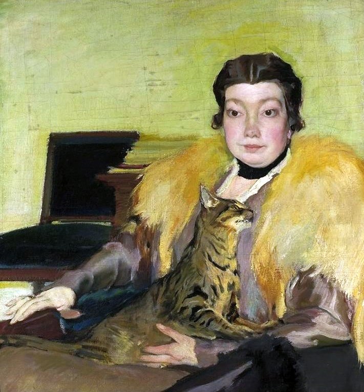 Muotokuva Michalina Krzyzanowska, taiteilijoiden vaimo. tekijältä Konrad Krzyzanowski