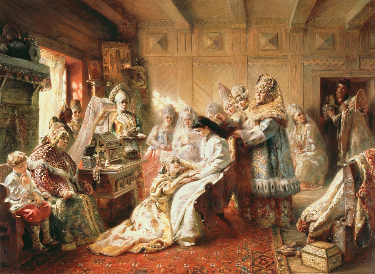 Bago ang Kasal, 1890 finn tekijältä Konstantin Egorovich Makovsky