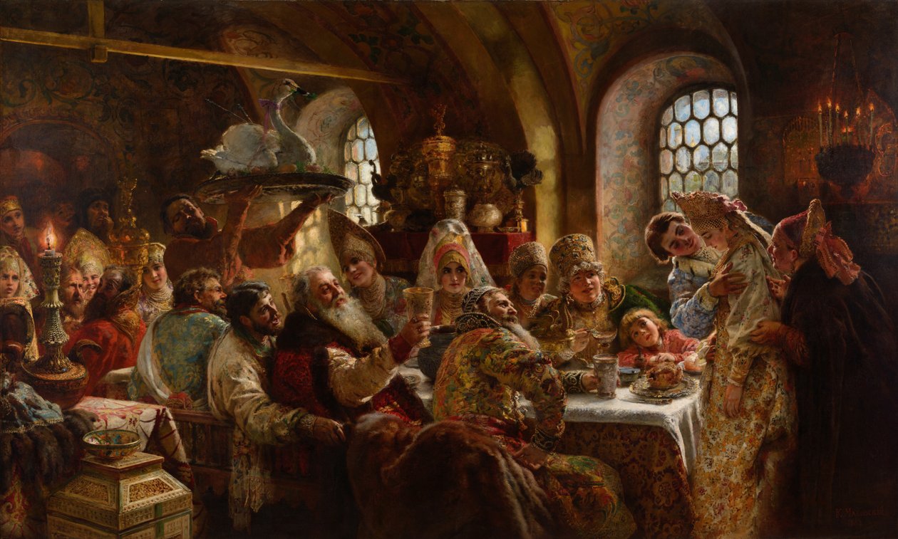 Boyar -hääjuhla tekijältä Konstantin Egorovich Makovsky