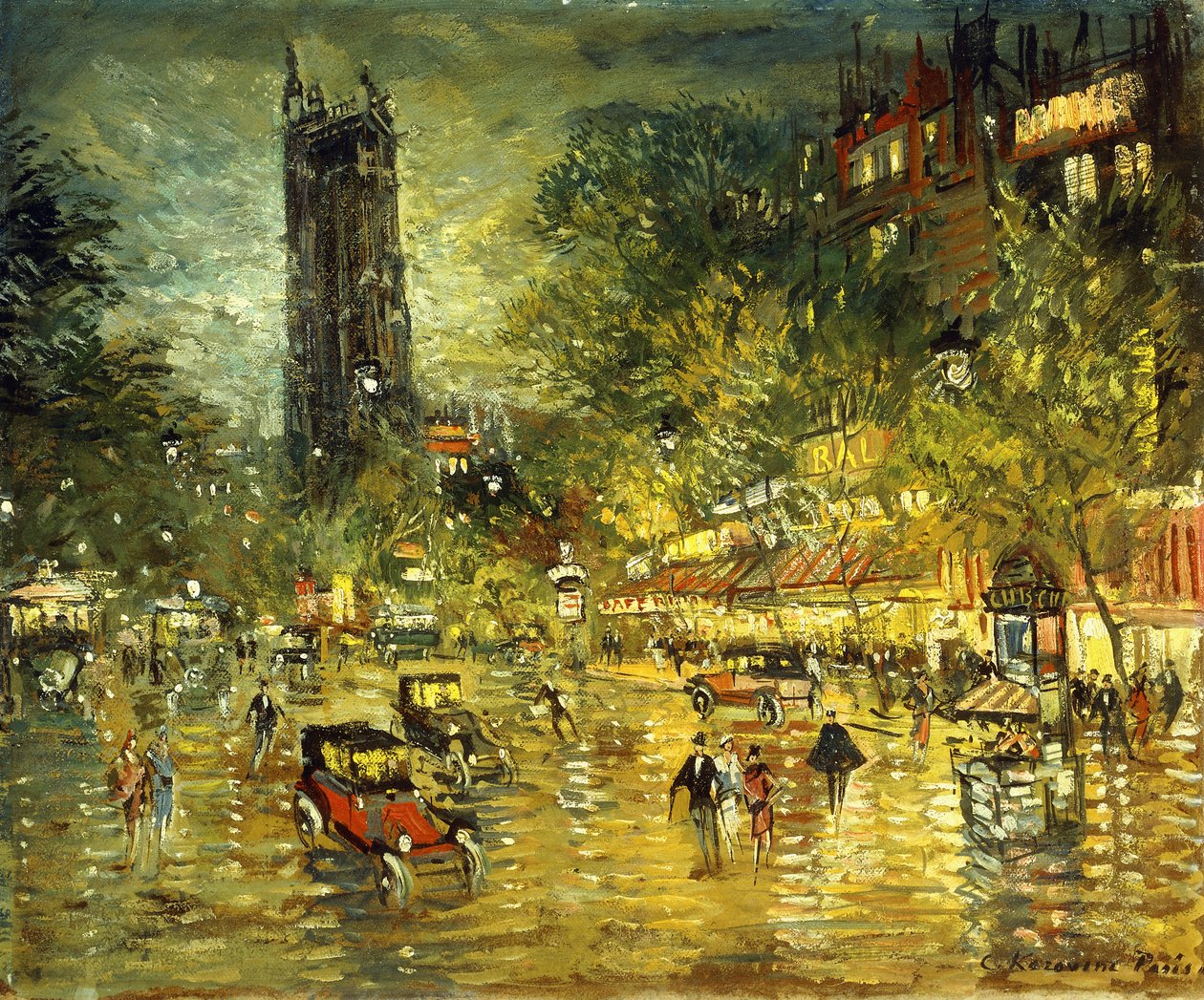 Pariisin katukuvaus tekijältä Konstantin Alekseevich Korovin