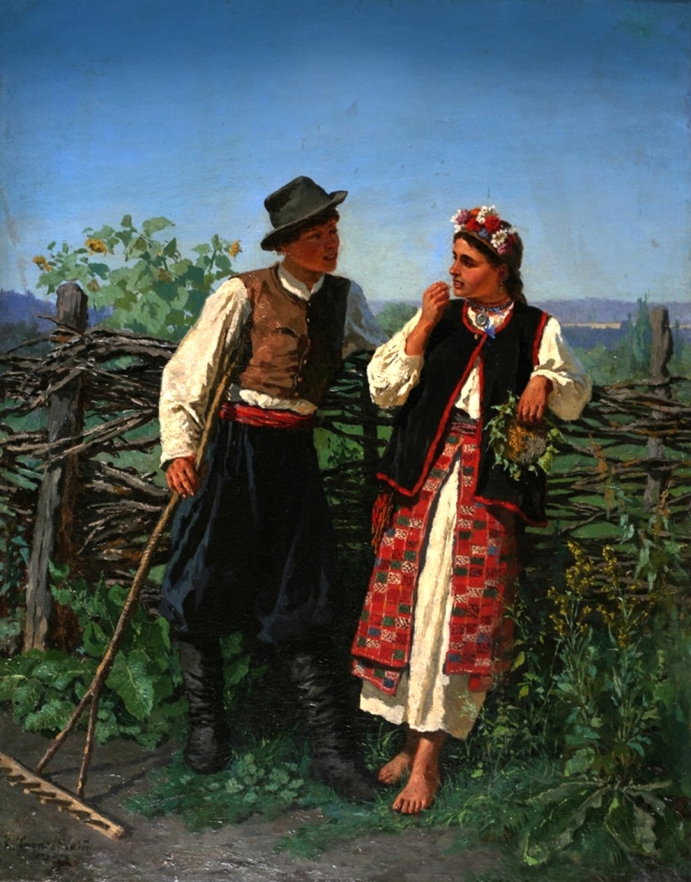 Wattle-aidalla, 1863 tekijältä Konstantin Alexandrovich Trutovsky