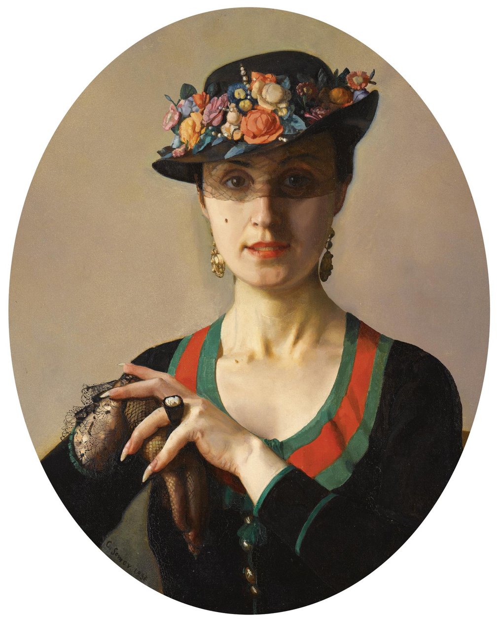 Naisen muotokuva, 1936 tekijältä Konstantin Andreevic Somov