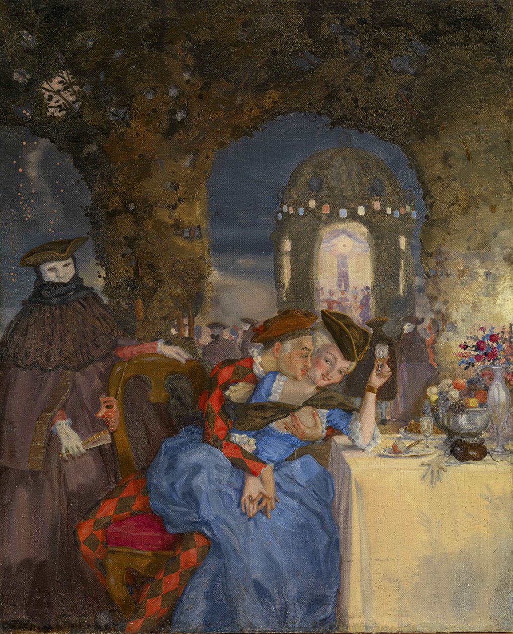 Rendezvous, c. 1918 tekijältä Konstantin Andreevic Somov