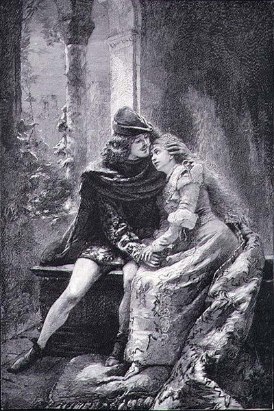 Romeo ja Julia (kaiverrus) tekijältä Konstantin Egorovich Makovsky