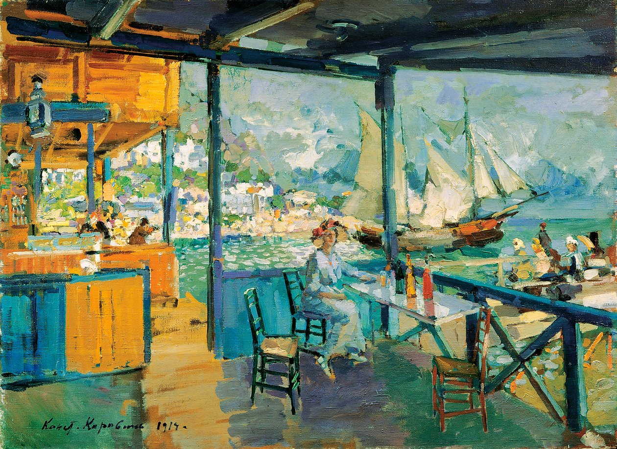 Gurzufin laituri, 1914. tekijältä Konstantin Alekseevich Korovin