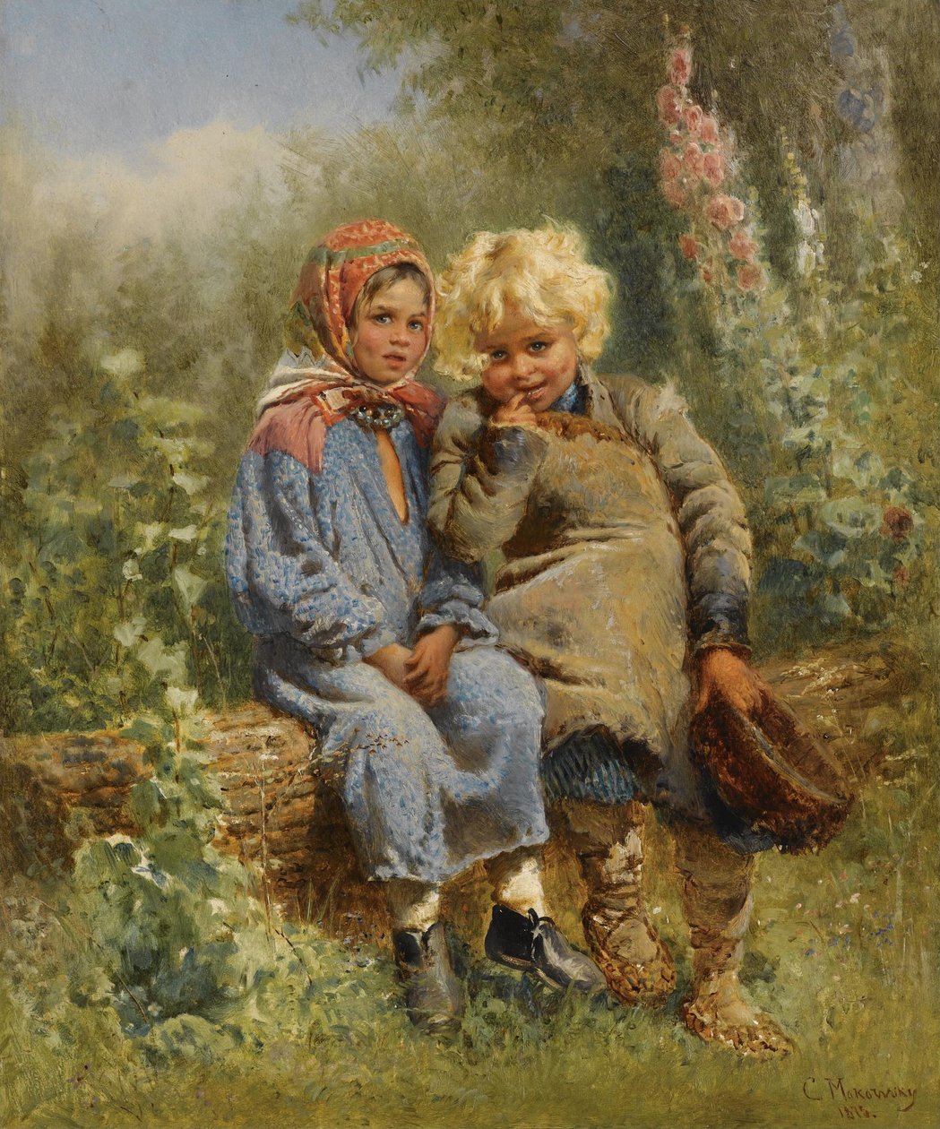 Venäjä: "Talonpoikaislapset levossa" Talonpoikaislapset levossa tekijältä Konstantin Makovsky