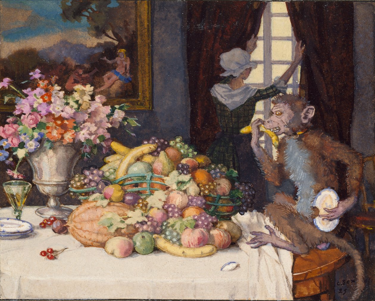 Greedy Monkey, 1929 tekijältä Konstantin Somov
