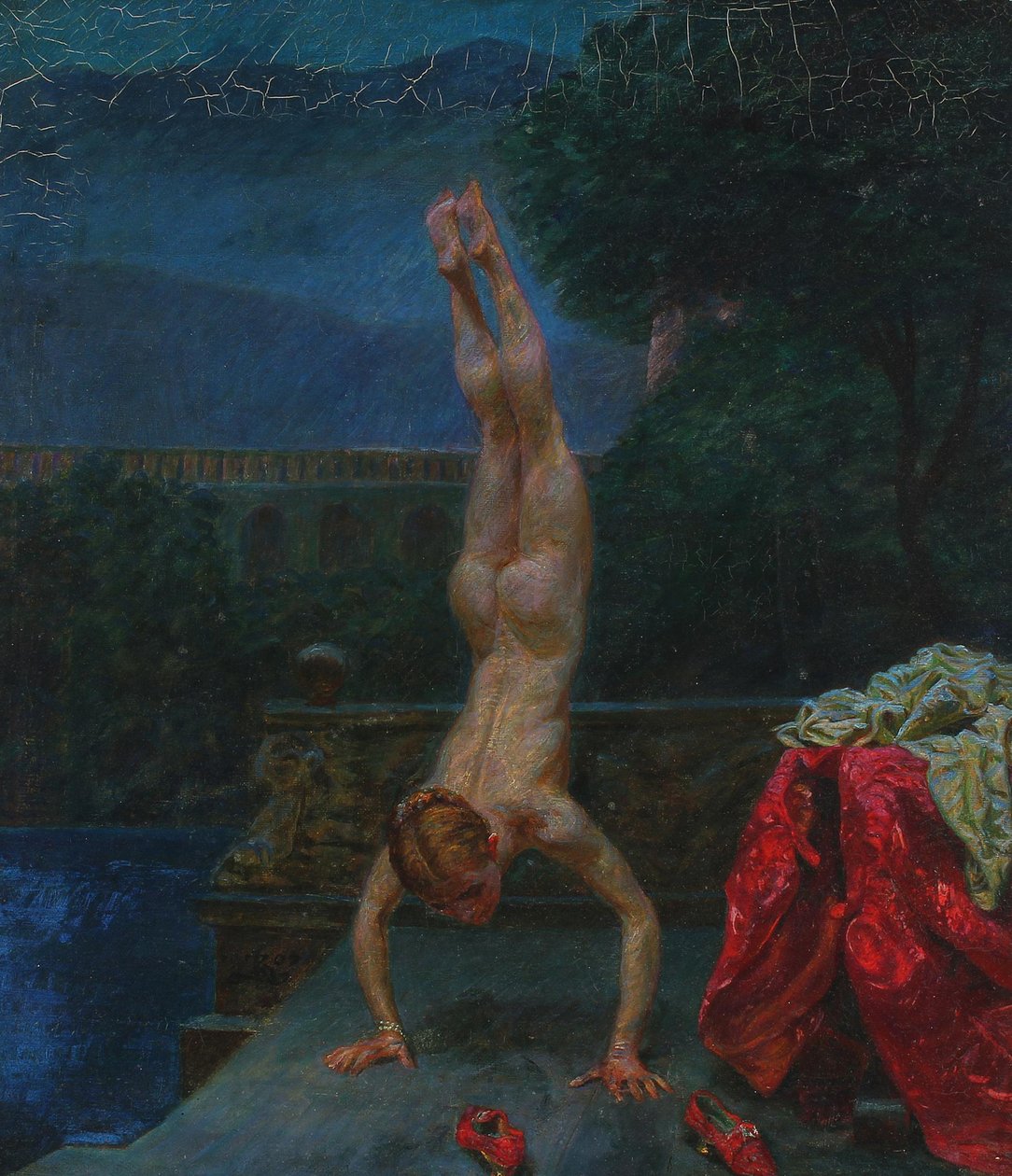 Susanna kylpylässään, 1907. tekijältä Kristian Zahrtmann