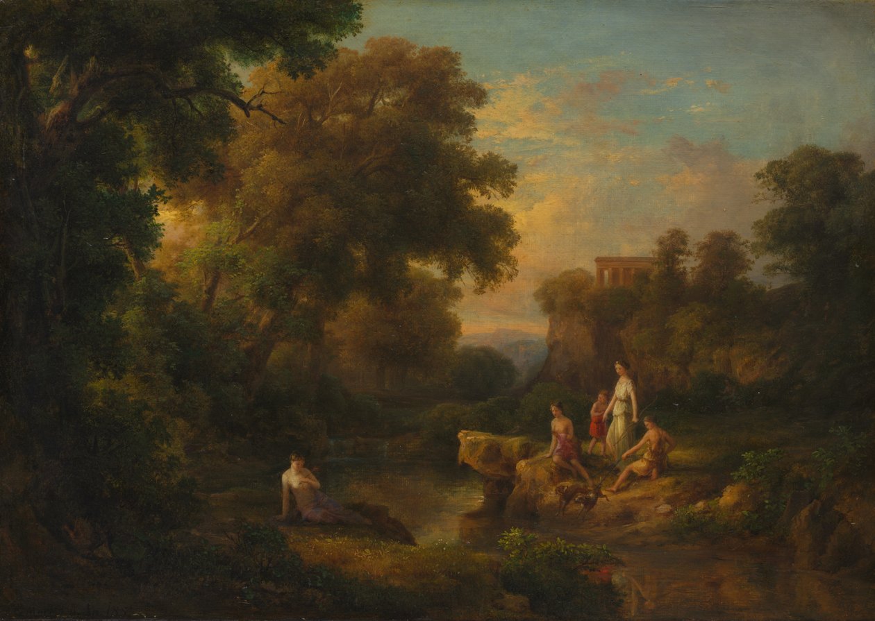 Diana ja hänen nymfinsä, 1853. tekijältä Károly Markó