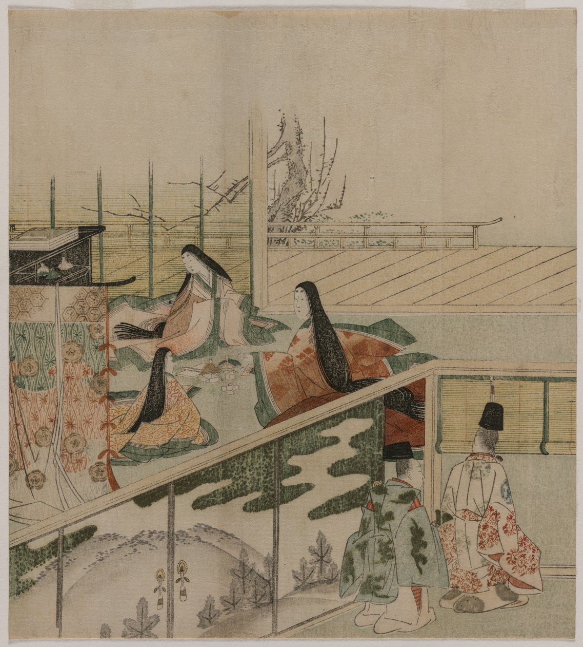 Hovinaiset tekevät nukkeja, 1790-luku. tekijältä Kubo Shunman