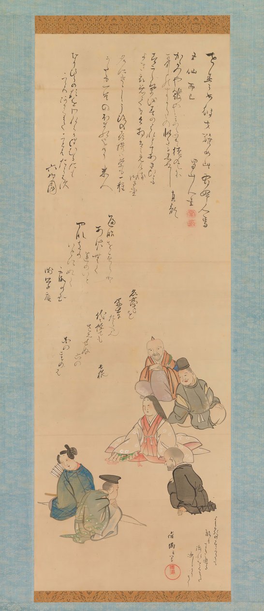 Kuusi runollista kuolematonta, n. 1810. tekijältä Kubo Shunman