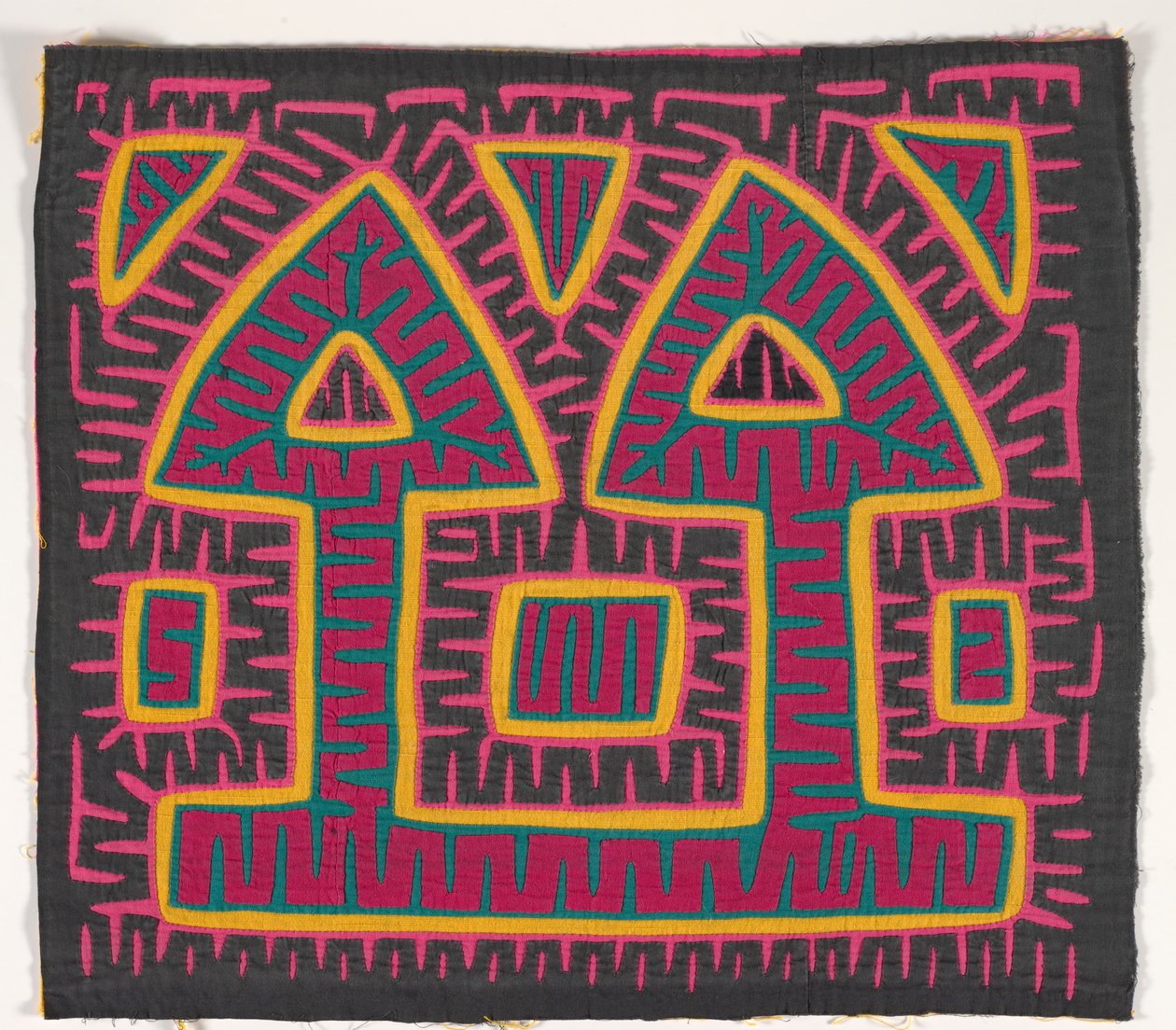 Paitapaneeli (mola) (applikoitu puuvilla) tekijältä Kuna Indian Culture