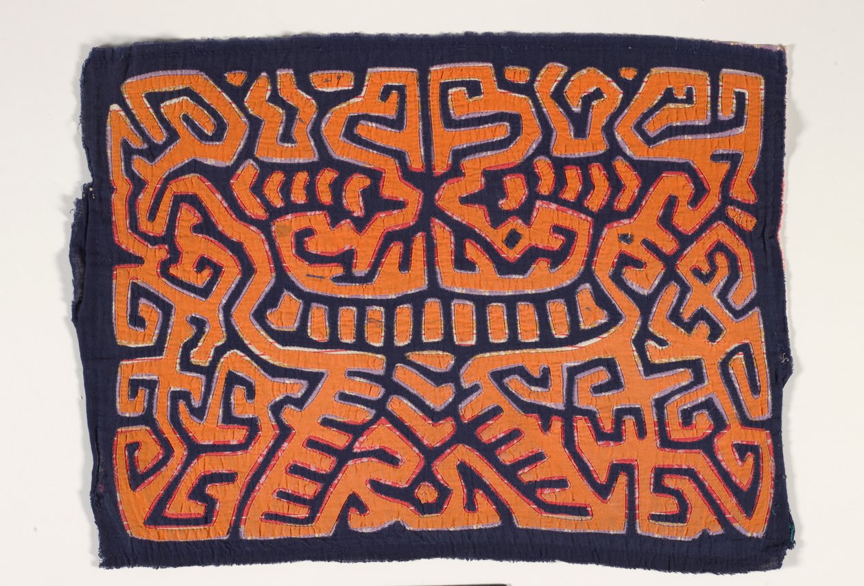 Paitapaneeli (mola) (applikoitu puuvilla) tekijältä Kuna Indian Culture