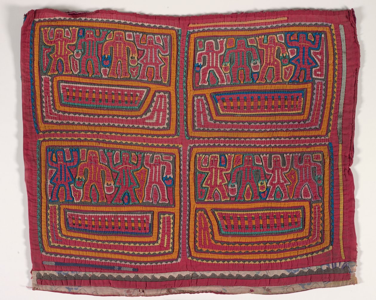 Paitapaneeli (mola) (applikoitu puuvilla) tekijältä Kuna Indian Culture