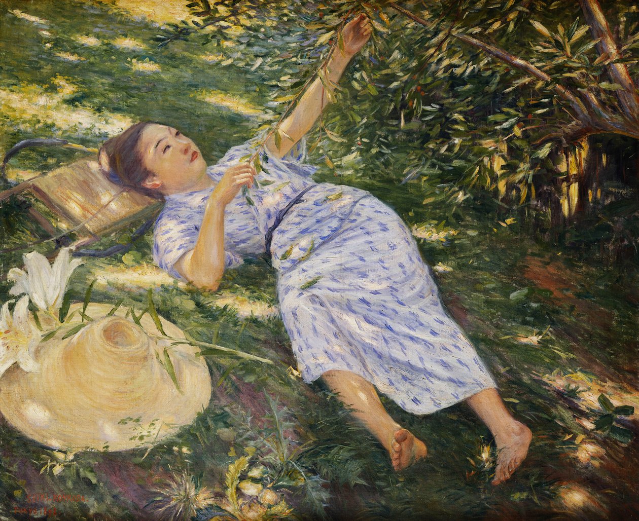 Puiden alla, 1898 tekijältä Kuroda Seiki