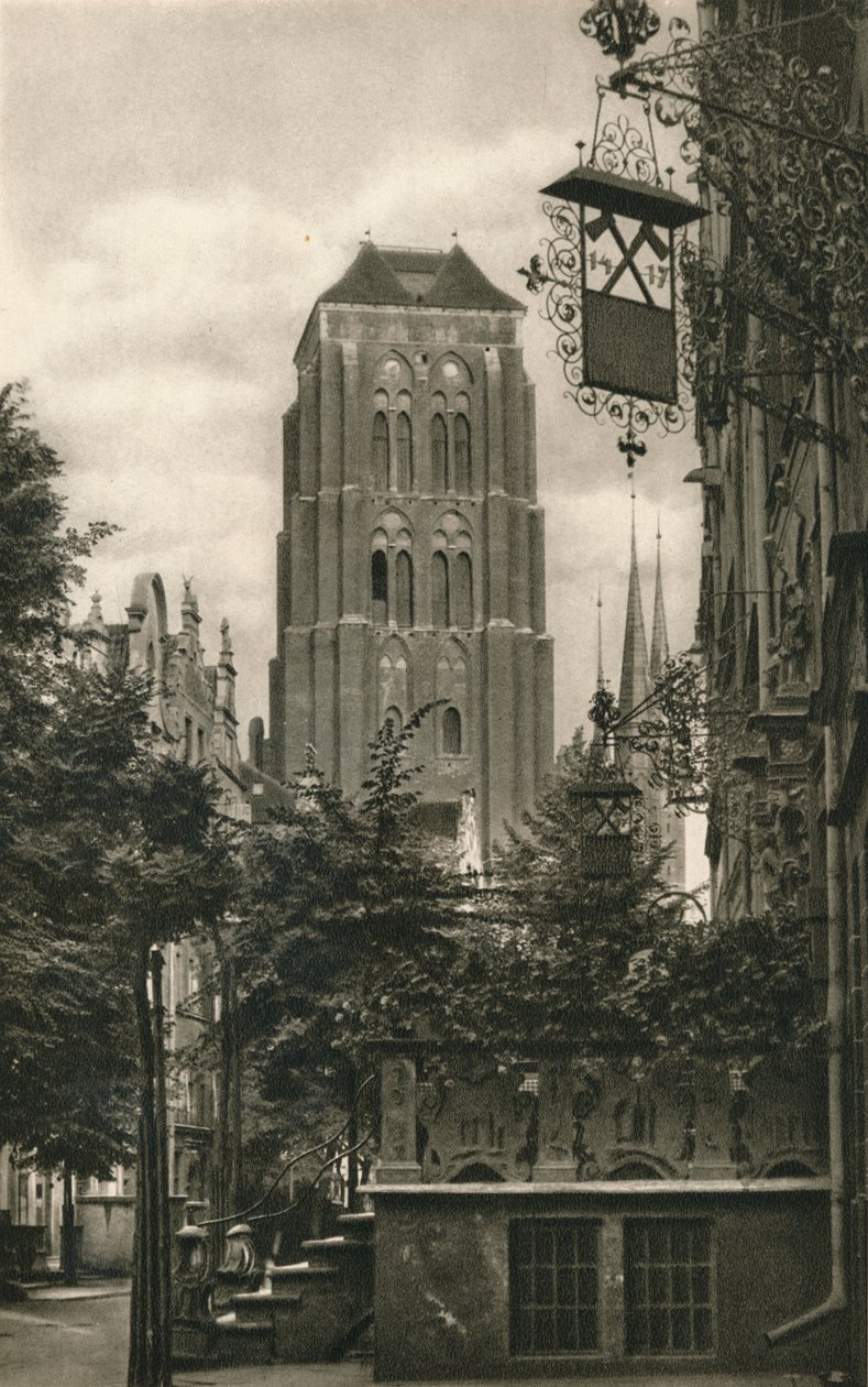 Gdansk. Jopengasse - Marienkirche, 1931 tekijältä Kurt Hielscher