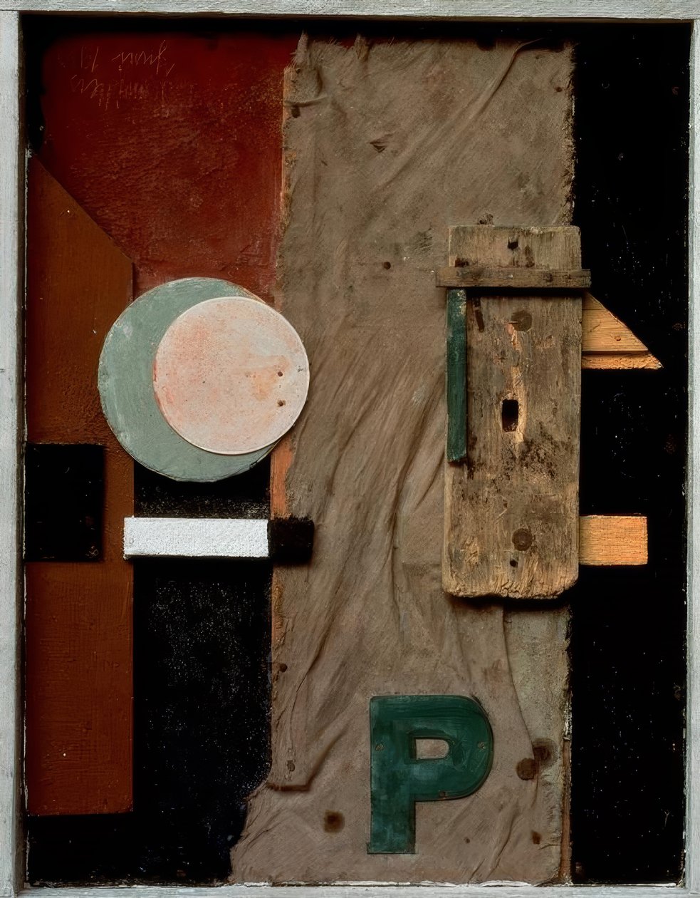 Merzbild P rosa tekijältä Kurt Schwitters