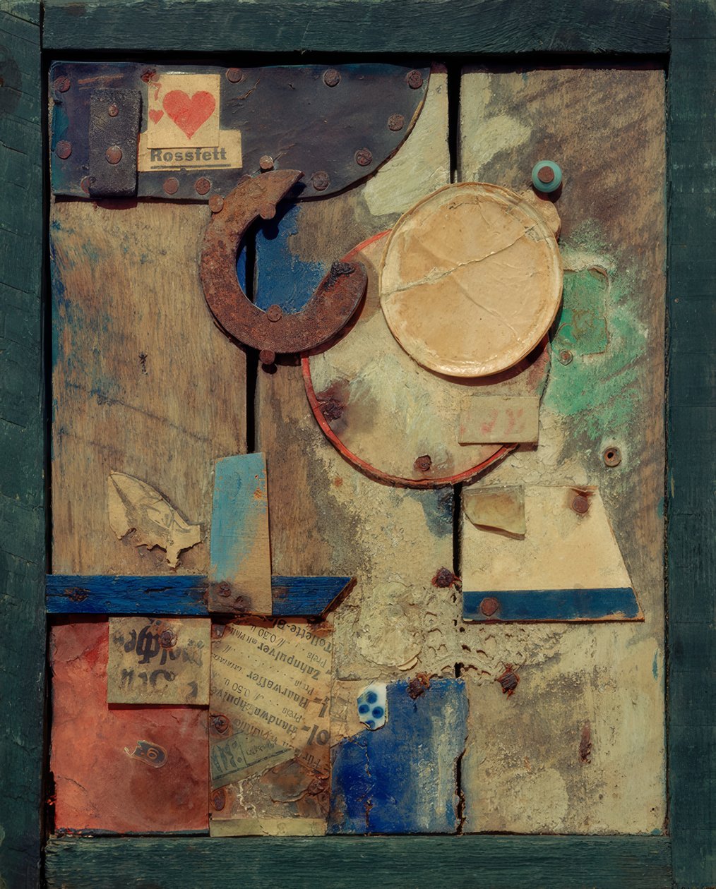 Nimetön (Merzbild Rossfett) tekijältä Kurt Schwitters