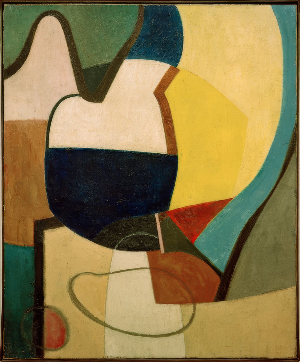 Asetelma pöydällä tekijältä Kurt Schwitters