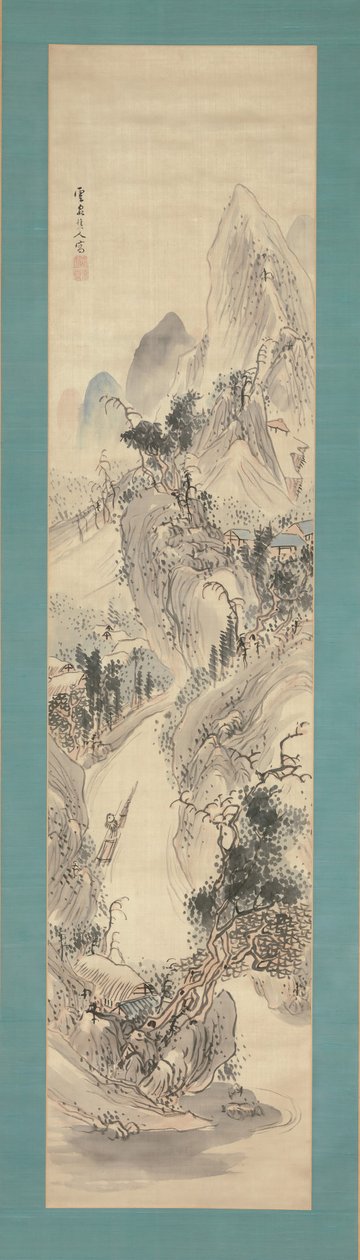 Maisema, 1700-1800-luku. tekijältä Kushiro Unsen