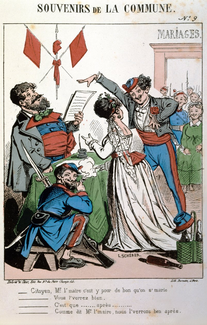 Muistoja Kommuunista, siviilihäät, 1871 tekijältä L. after Scherer