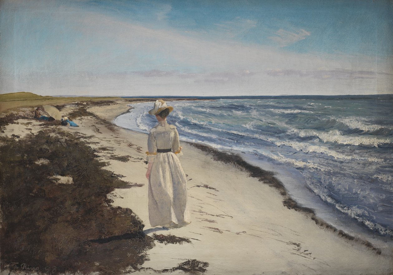 Nainen Karrebæksminden rannalla, Seelannissa tekijältä Laurits Andersen Ring