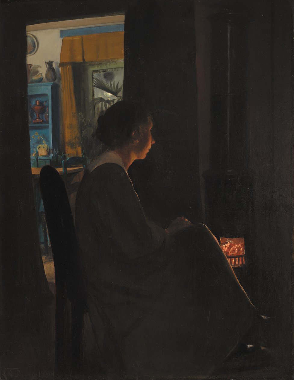 Iltahämärä. Taiteilijan vaimo tekijältä Laurits Andersen Ring
