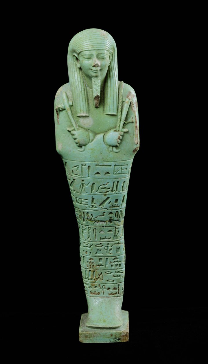 Shabti-figuuri (fajanssi) tekijältä Late Period Egyptian