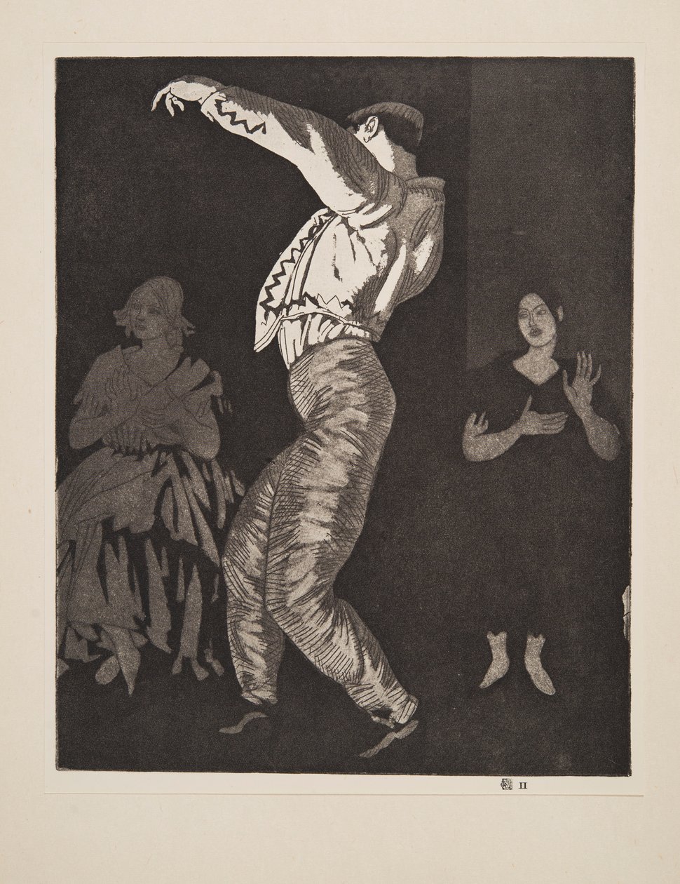 Espanjalainen tanssija nro II, pub. 1923. tekijältä Laura Knight