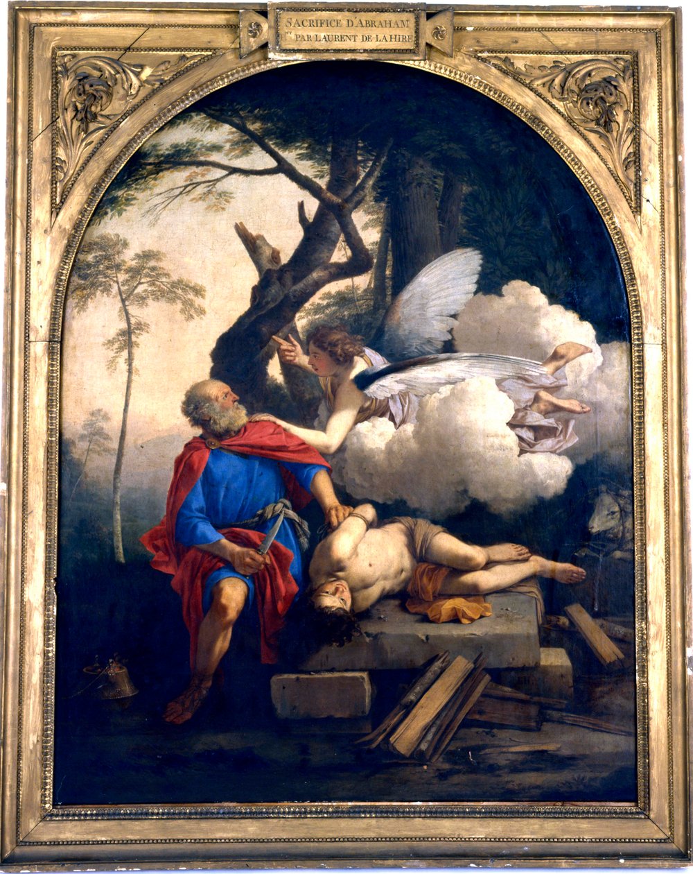 "Aabrahamin uhri", 1600-luku. tekijältä Laurent de la Hyre