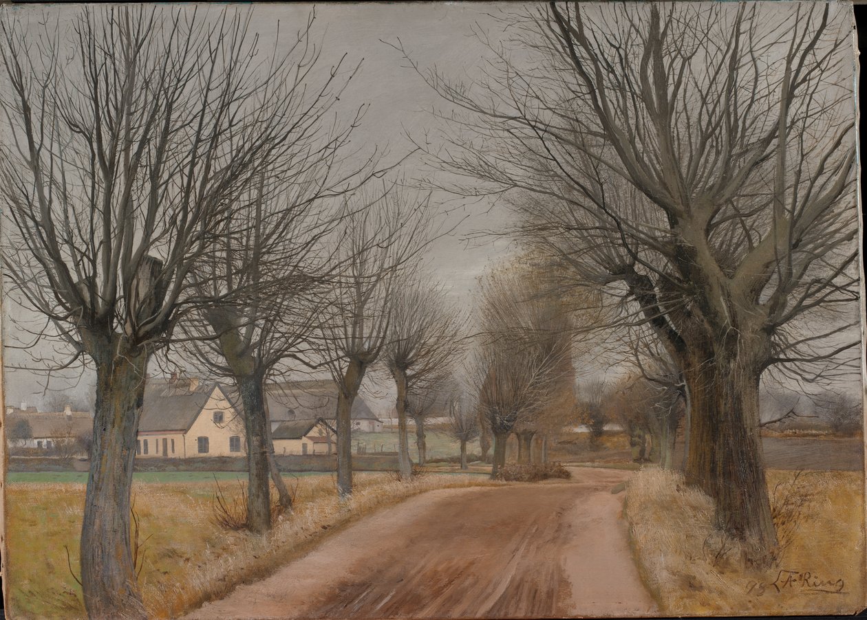 Tie lähellä Vinderødia, Seelanti, 1898. tekijältä Laurits Andersen Ring