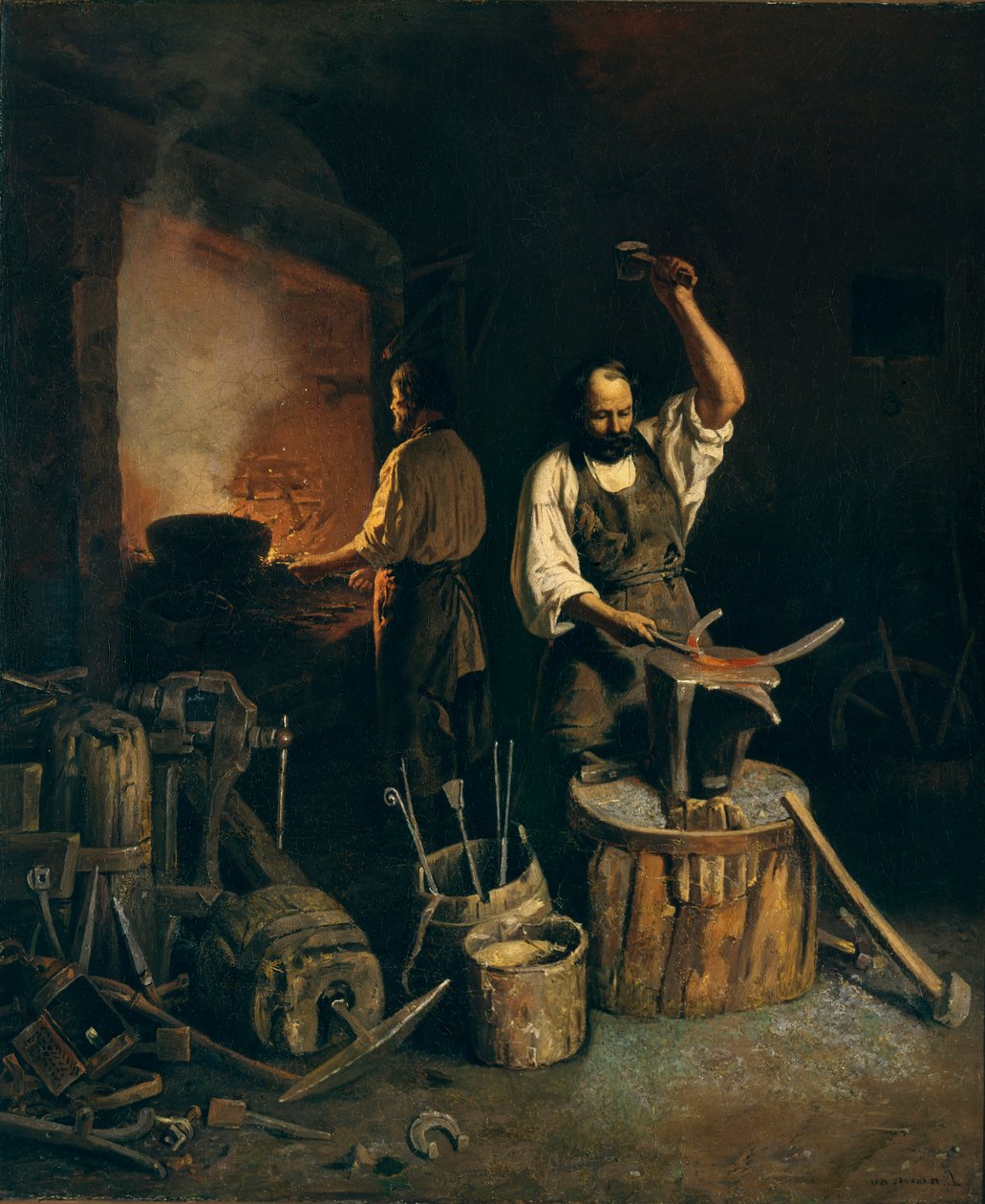 The Forge, 1845 tekijältä Lavr Kuzmich Plakhov